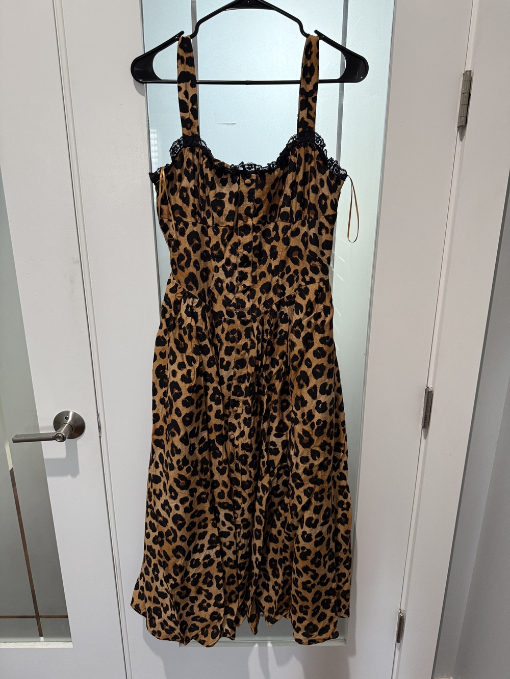 Leopard Print Fit And Flare Brown Sundress- Size Large